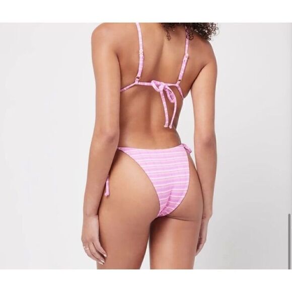 L*Space Electric Pique Stripe Brittany/Lennox Bikini L - Picture 8 of 8